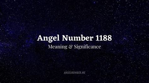 1188 angel number|1188 Angel Number 1188 Meaning, Spirituality, Twin Flame, Career.